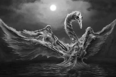 Swan Of Tuonela by Tero Porthan multi panel art