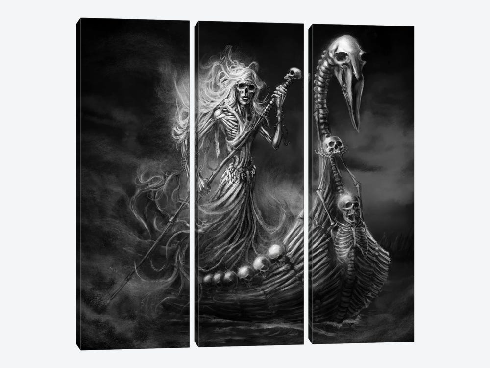 Daughter Of Death by Tero Porthan 3-piece Canvas Art Print