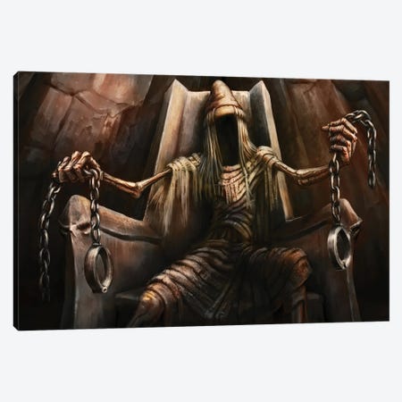 Tuoni Death On Throne Canvas Print #TRP52} by Tero Porthan Canvas Artwork