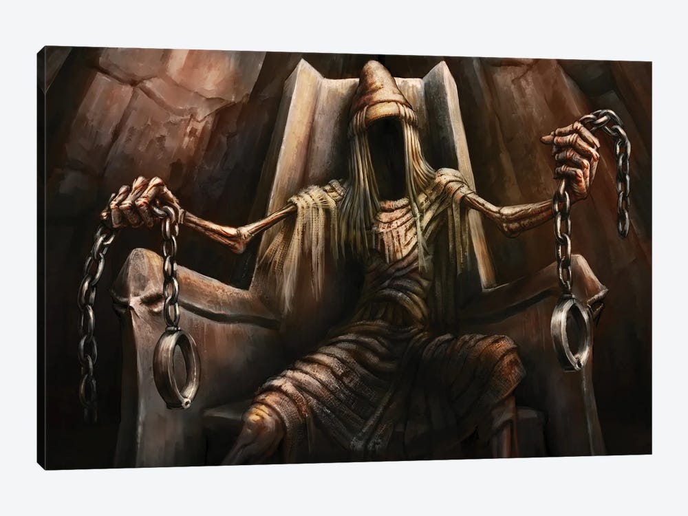 Tuoni Death On Throne by Tero Porthan 1-piece Canvas Artwork