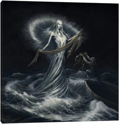 Vellamo Water Goddess Canvas Art Print - Tero Porthan