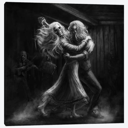 The Dancing Dead Canvas Print #TRP57} by Tero Porthan Canvas Print