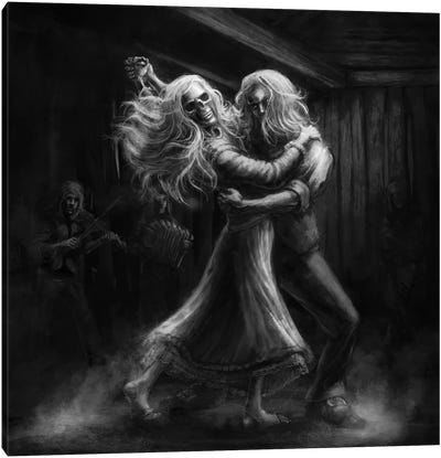 The Dancing Dead Canvas Art Print - Love is Eternal