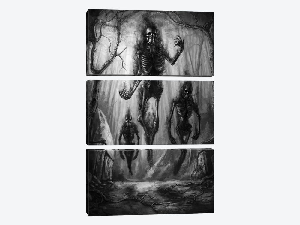 The Restless Dead by Tero Porthan 3-piece Canvas Wall Art