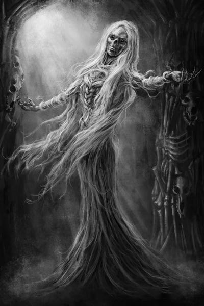 Skeletons: Tuonetar, Finnish Goddess Of Death by Tero Porthan