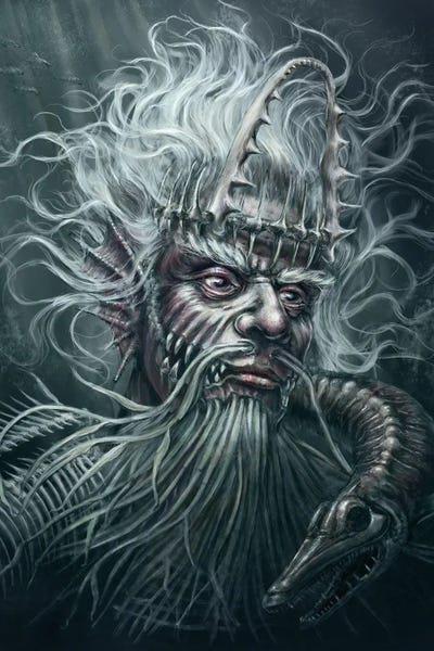 Tero Porthan: Water God Ahti (Color) by Tero Porthan