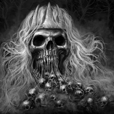 Kalma Skull by Tero Porthan canvas print