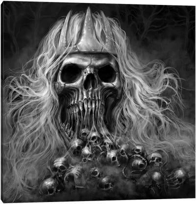 Kalma Skull Canvas Art Print - Tero Porthan