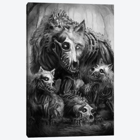 Wolf Of The Underworld Canvas Print #TRP66} by Tero Porthan Canvas Wall Art