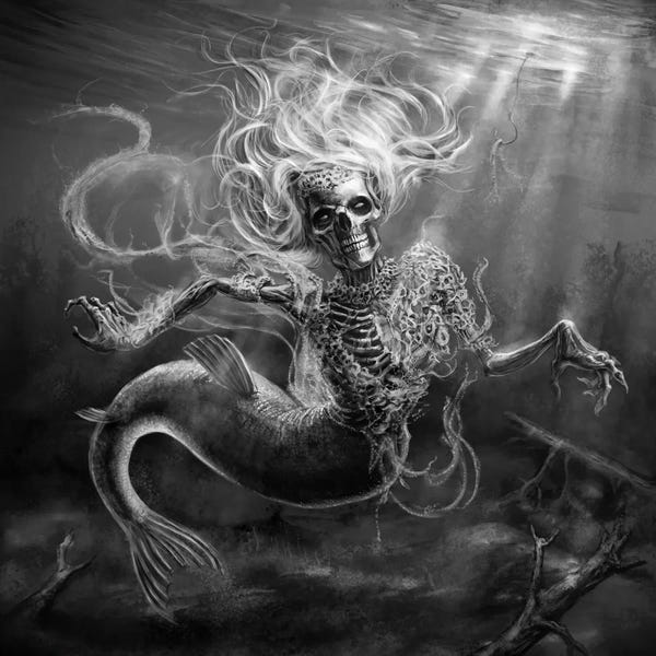 Lowbrow Femme Fatales: Aino Mermaid From Kalevala by Tero Porthan