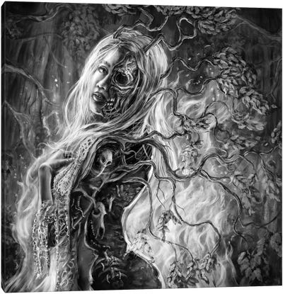 Forest Maiden (Metsänneito) Canvas Art Print - Tero Porthan