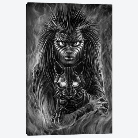 Goblin Girl With Cat Canvas Print #TRP73} by Tero Porthan Canvas Wall Art
