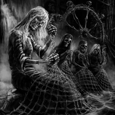 Weavers Of Nets Of Death by Tero Porthan canvas print