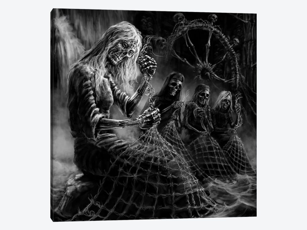 Weavers Of Nets Of Death by Tero Porthan 1-piece Canvas Print