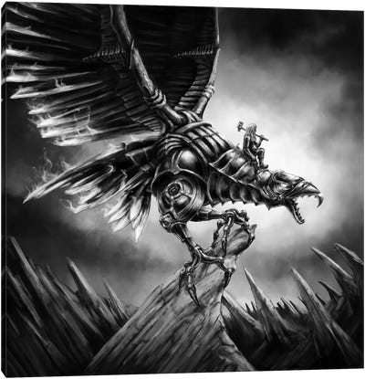 Finnish Mythological Iron Eagle, Kokko Canvas Art Print - Tero Porthan