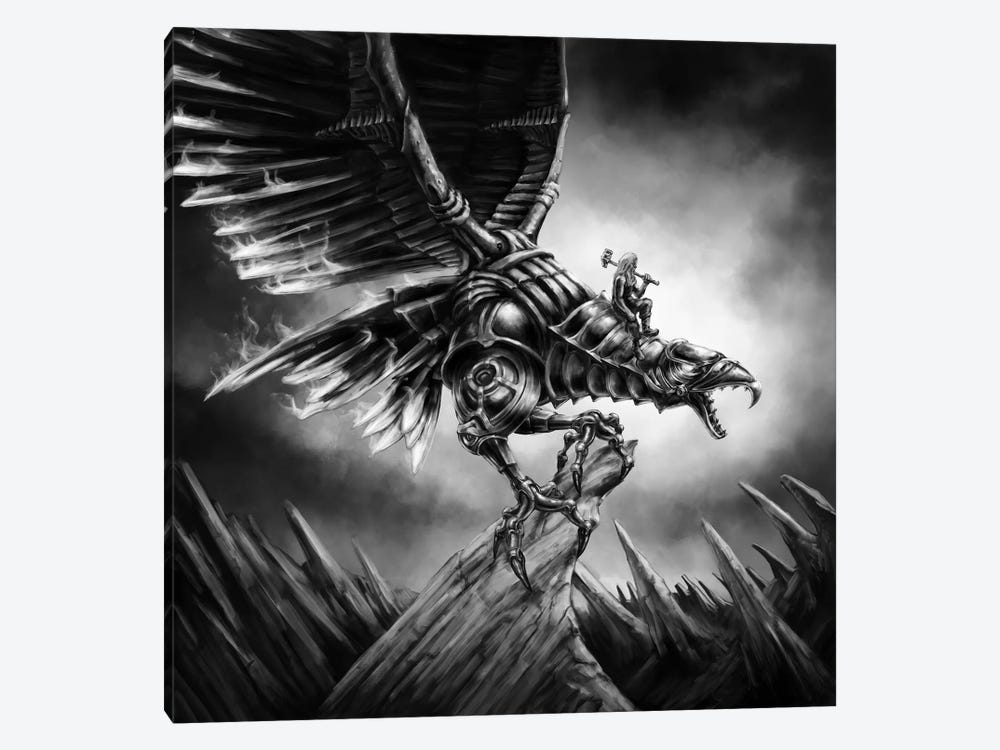 Finnish Mythological Iron Eagle, Kokko by Tero Porthan 1-piece Canvas Art