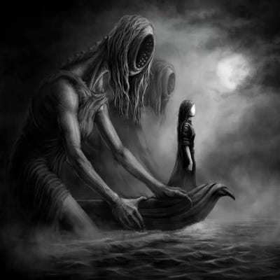 Louhi's Daughter With Eateresses by Tero Porthan canvas print