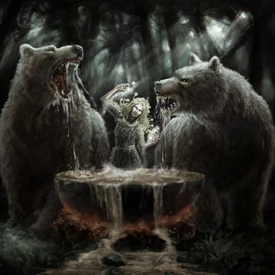 Osmotar, Finnish Goddess Of Beer by Tero Porthan canvas print