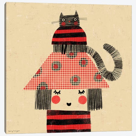Cat - Hat Canvas Print #TRU14} by Terry Runyan Canvas Art