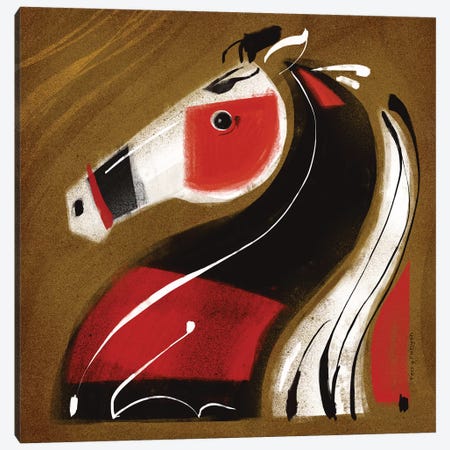 Crazy Horse Canvas Print #TRU26} by Terry Runyan Art Print