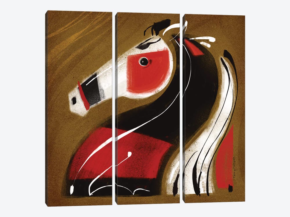 Crazy Horse by Terry Runyan 3-piece Canvas Art Print