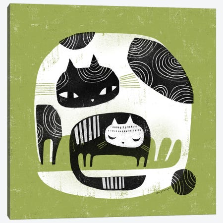 Cuddle Cats Canvas Print #TRU27} by Terry Runyan Canvas Art Print