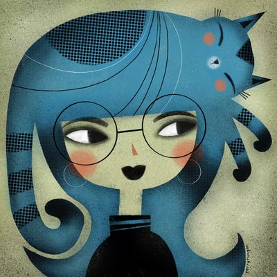 Curly Paws by Terry Runyan multi panel art