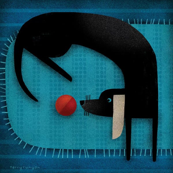 Mid-Century Modern Animals: Eye On The Ball by Terry Runyan