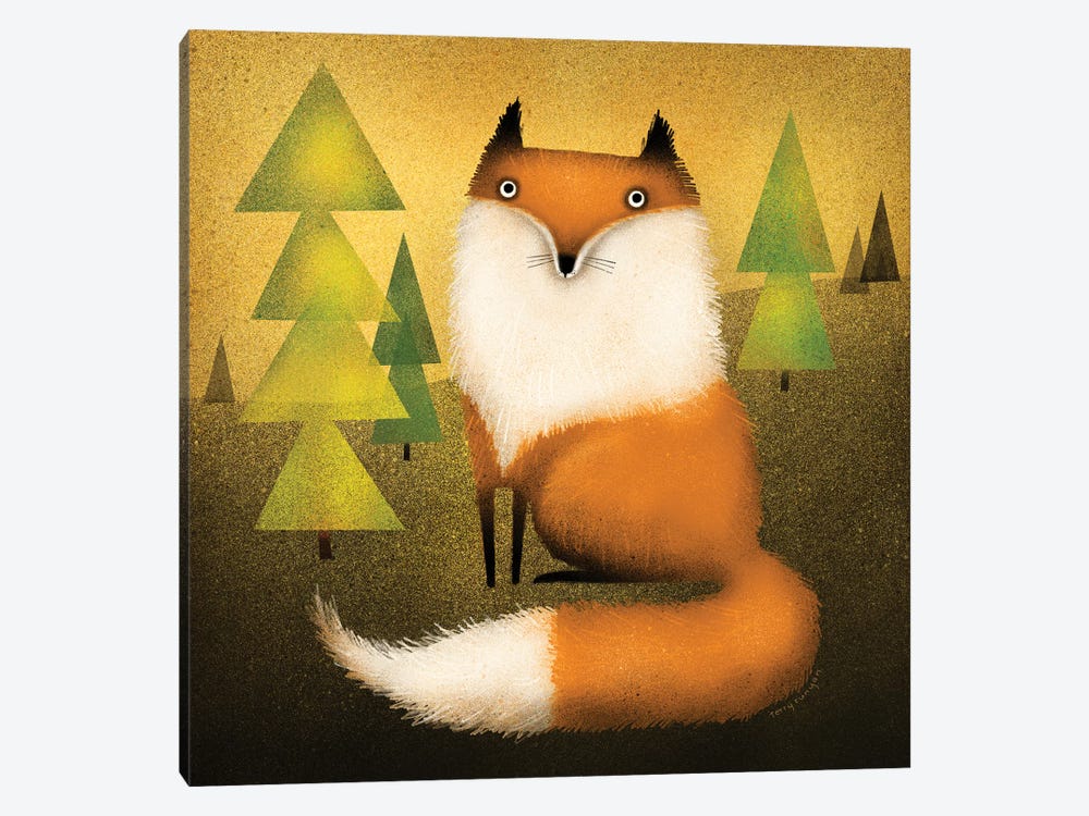 Fox In Woods by Terry Runyan 1-piece Canvas Art Print
