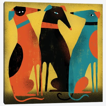 Greyhounds Canvas Print #TRU44} by Terry Runyan Canvas Print