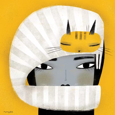 Hat Scarf Combo by Terry Runyan canvas print