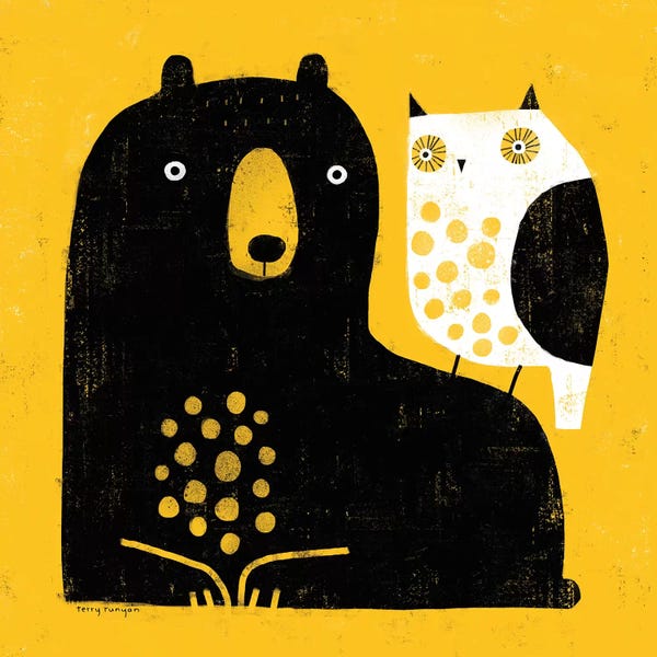 Mid-Century Modern Animals: Bear - Owl by Terry Runyan