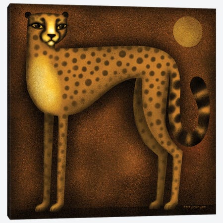Night Cheetah Canvas Print #TRU51} by Terry Runyan Canvas Print