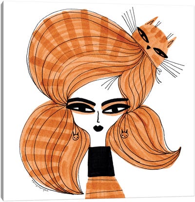 Orange Tabby Hair Canvas Art Print - Terry Runyan