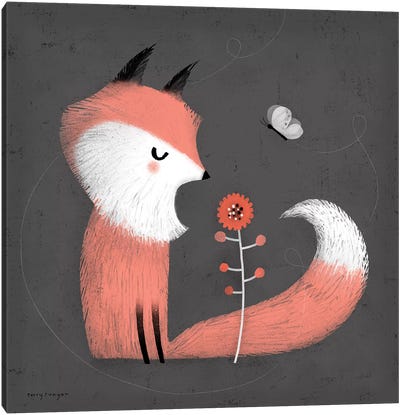 Pink Fox Canvas Art Print - Terry Runyan