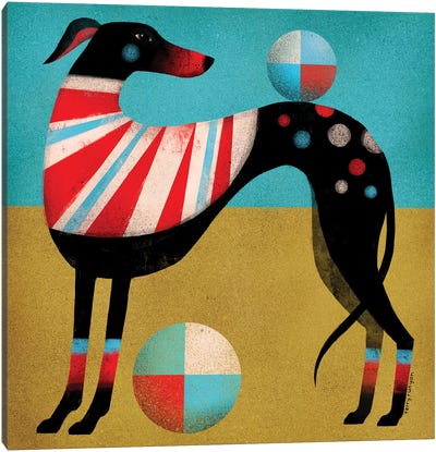 Race Dog Canvas Art Print - Greyhound Art