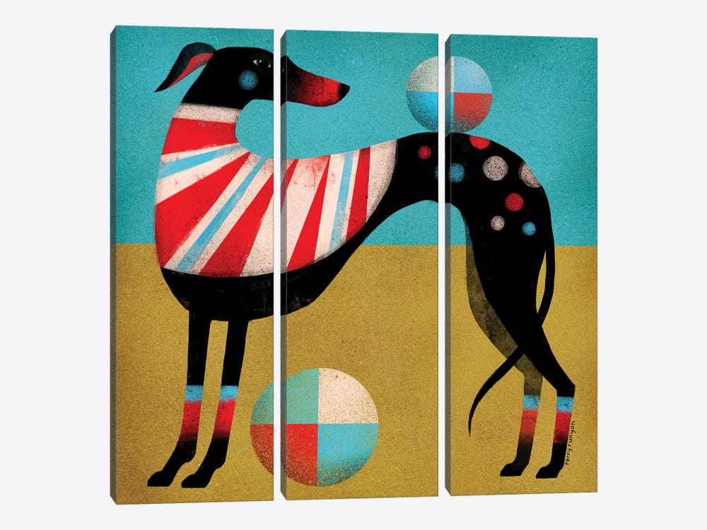 Race Dog by Terry Runyan 3-piece Art Print