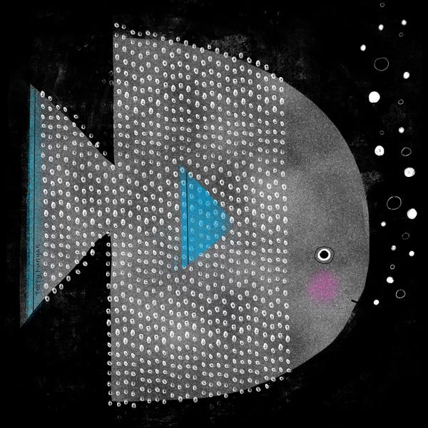 Mid-Century Modern Animals: Spotted Fish by Terry Runyan