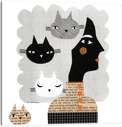Stray Cat Canvas Art Print - Terry Runyan