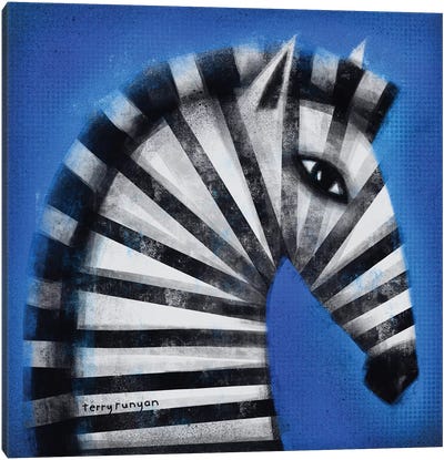 Striped Profile Canvas Art Print - Terry Runyan