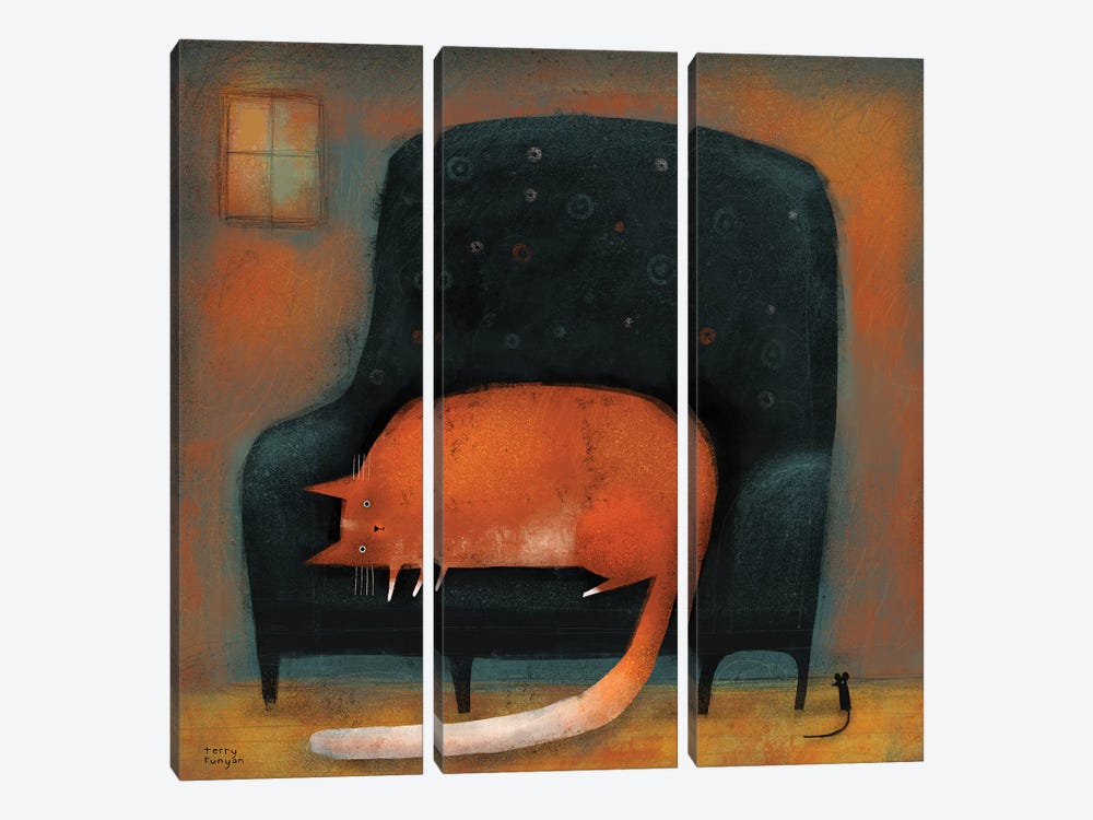 Tiny Mouse by Terry Runyan 3-piece Canvas Art Print