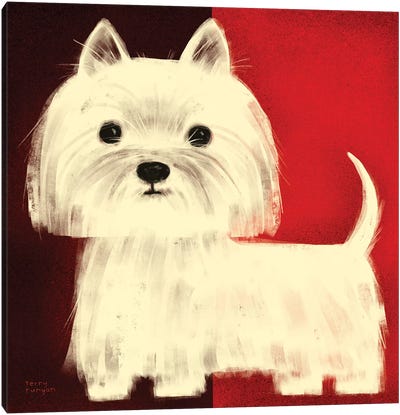 West Highland White Terrier Canvas Art Print - West Highland White Terrier Art