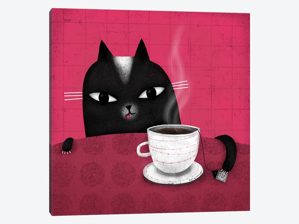 Catnip Tea by Terry Runyan 1-piece Canvas Print