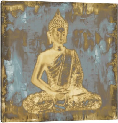 Meditating Buddha Canvas Art Print - Yoga Art