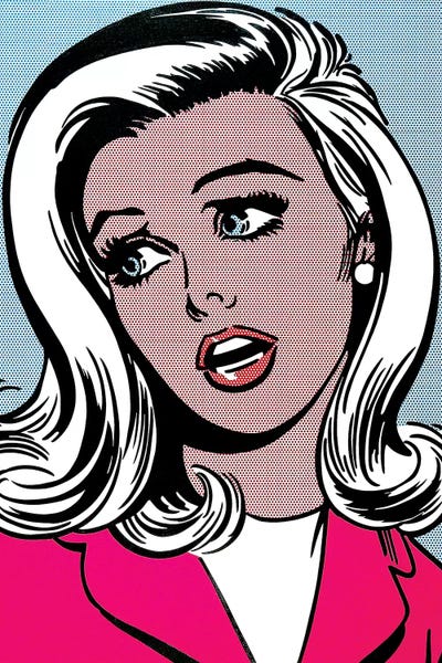 Pop Art: The Girl In Pink by Toni Sanchez