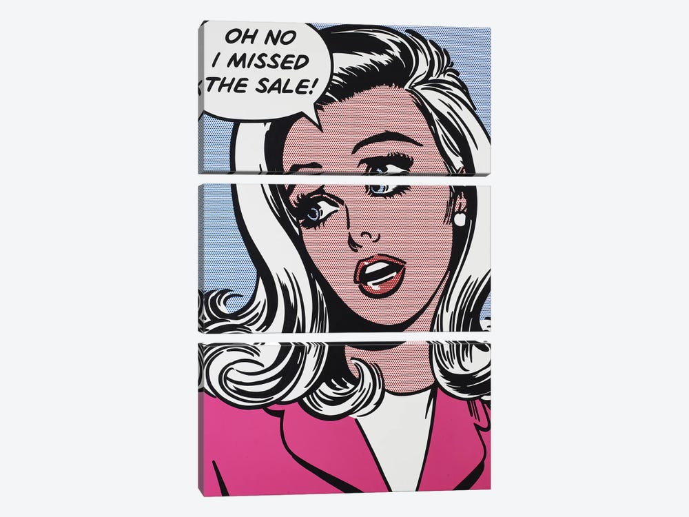 The Girl In Pink II by Toni Sanchez 3-piece Canvas Print
