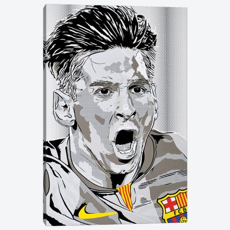 Messi Canvas Print #TSA44} by Toni Sanchez Canvas Art