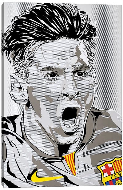 Messi Canvas Art Print - Soccer