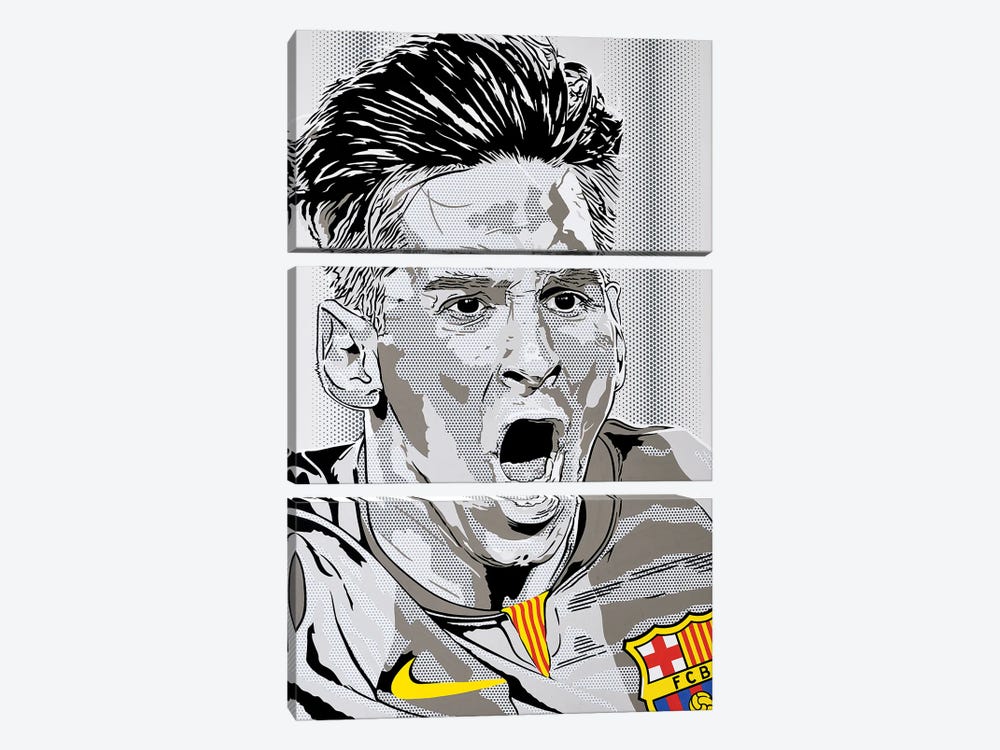 Messi by Toni Sanchez 3-piece Canvas Print
