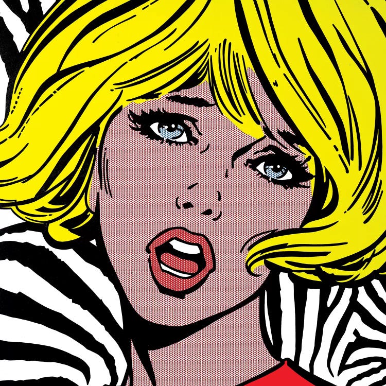 Girl On Zebra Background